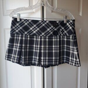 Copper Key Size 7 Vintage Y2k Pleated Plaid Mini Skirt